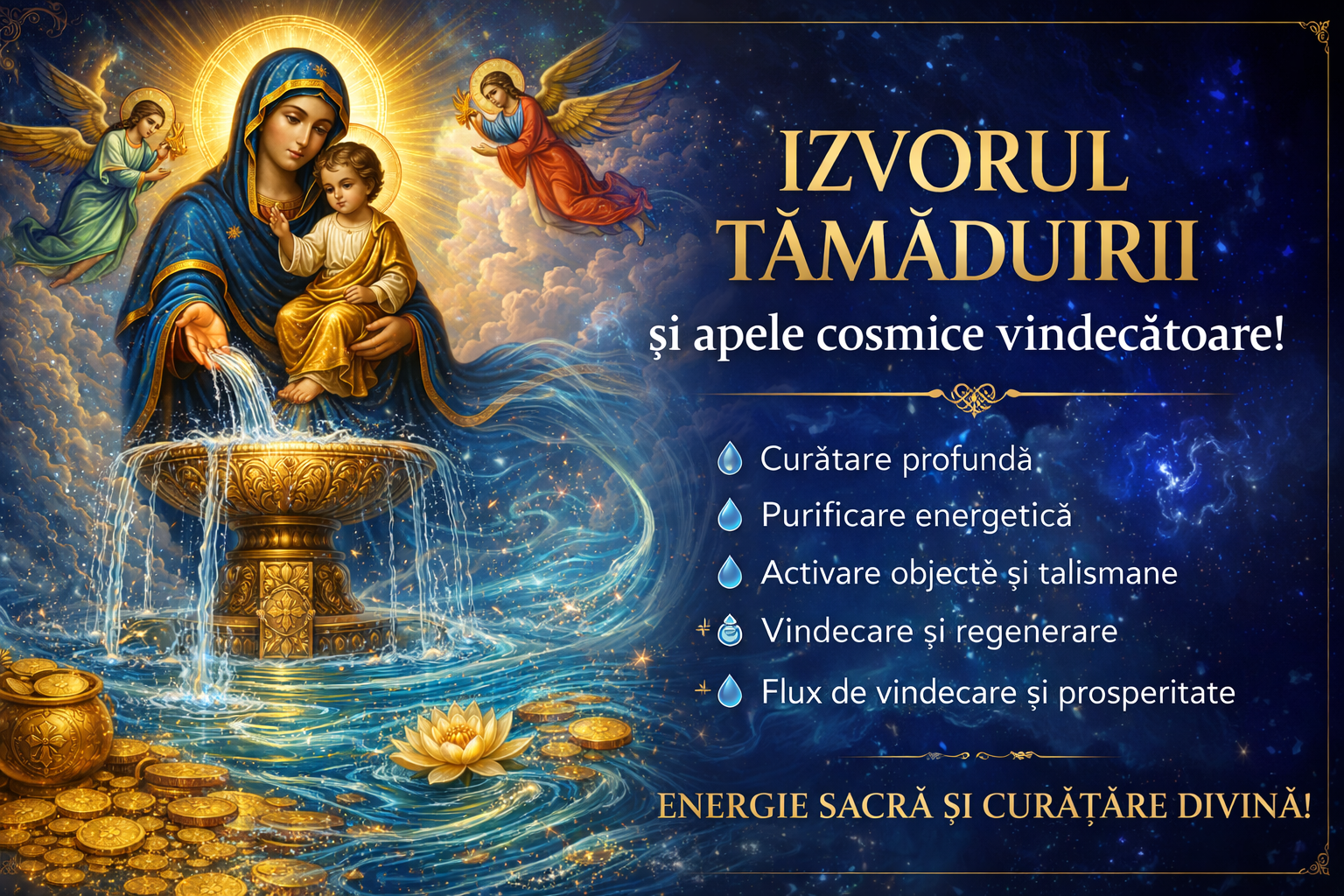 Invocarea Izvorului Tămăduirii și al Apelor Cosmice Vindecătoare